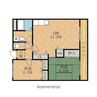 ジェントリーTMYⅠ【303号室】の間取り