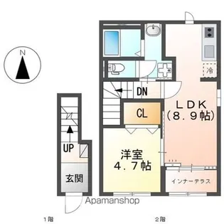 SUN FLORA【203号室】の間取り