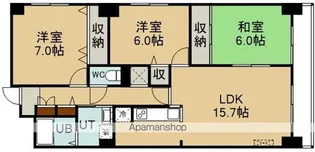 パークサイドブライトネス【3階】の間取り