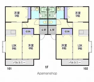 ハイム宝光Ⅱ【102号室】の間取り