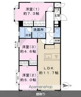 ハイネスときわ台【5階】の間取り