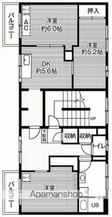 ビレッジハウス野幌10号棟【205号室】の間取り
