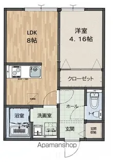 アマン浜浦【1階】の間取り