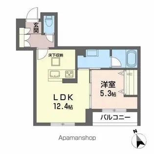 BIANCA愛宕橋【1階】の間取り