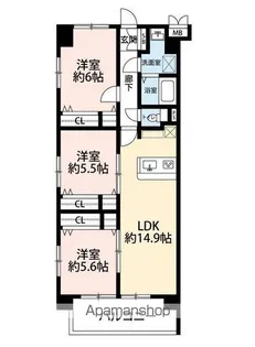 ホビアル・フェンテ【3階】の間取り