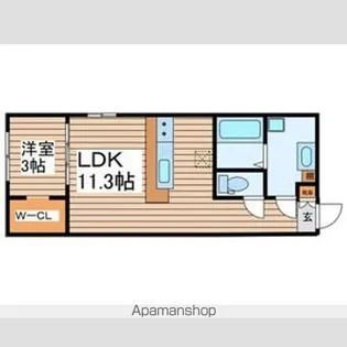 AMIRL PREMIER HEIAN−DORI【404号室】の間取り