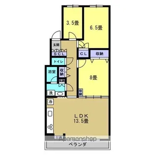 リアライズ柏Ⅱ【5階】の間取り