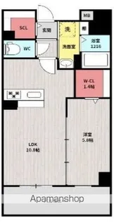 PASSERELLE MATSUBASHI【6階】の間取り