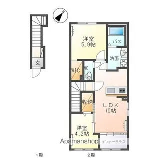 アンソレイユ26【2階】の間取り
