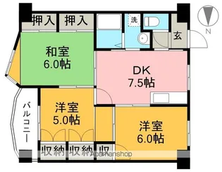 インペリアル西本Ⅰ【3階】の間取り