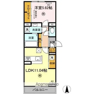 PREMILIFE K2(プレミライフ ケイズ)【1階】の間取り