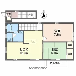 グランコート久万ノ台 C棟【2階】の間取り