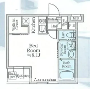 アイルプレミアム月島ドゥーエ【3階】の間取り