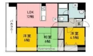 ヒールコート越智【402号室】の間取り
