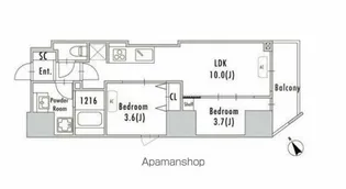GRAN PASEO蔵前Ⅱ【2階】の間取り