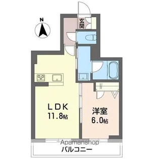 アンビシア西ノ内【3階】の間取り