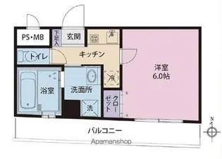 棒やビル【5階】の間取り