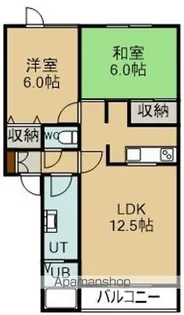 トータス西桔梗B【202号室】の間取り