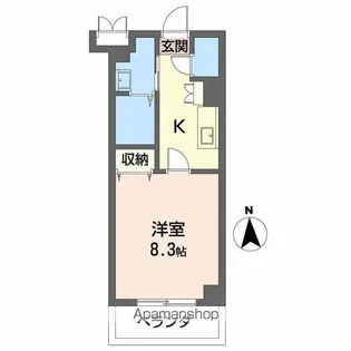 スカイコート東大曽根【401号室】の間取り