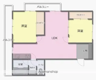 三木ビル川高前【5階】の間取り