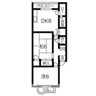 千里山西コーポ第3ビル【202号室】の間取り