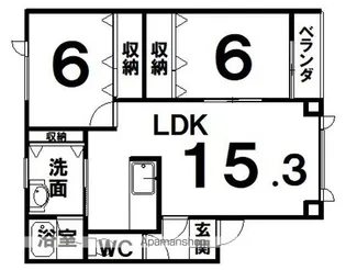 リリーコーポ(鳥取北)【1階】の間取り