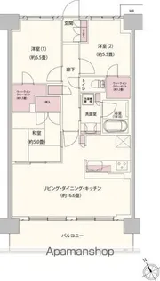クレストフォルム柏サウスウイング【1階】の間取り