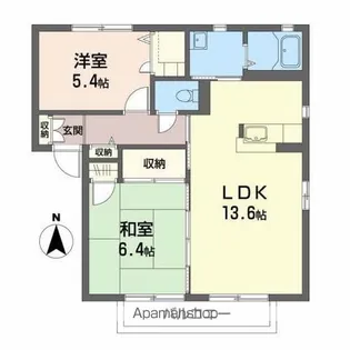 プロシード笹谷A【1階】の間取り