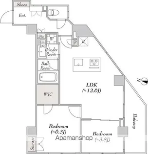 ルミーク千歳船橋【3階】の間取り