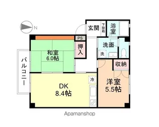 らん村伊3【2階】の間取り