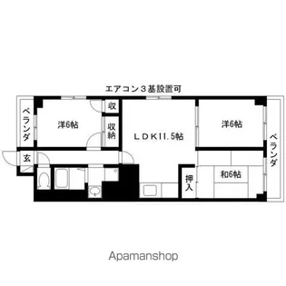 シーズンコート上小田井西Ⅱ【4階】の間取り
