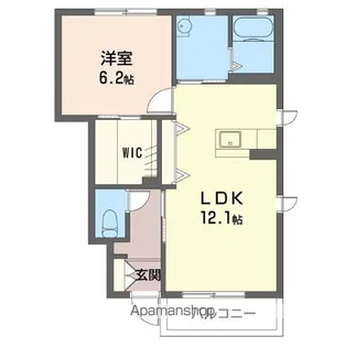 ジュレ・ブランシュ【101号室】の間取り