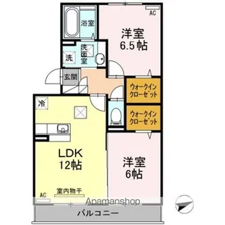 ブランネージュ A棟【2階】の間取り