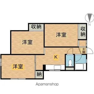 西岡ビル【103号室】の間取り