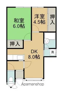 榎本第2桧荘【3階】の間取り