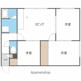 ハイツ栄信C【204号室】の間取り