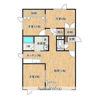 グランディール4番通【201号室】の間取り