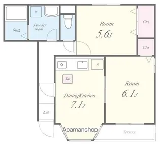 ラフィーネアミ【1階】の間取り