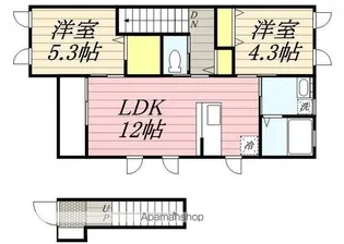 サニーハイツ朝日B棟【2階】の間取り