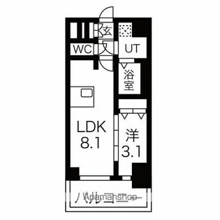 ファステート名古屋駅前ドリーム【11階】の間取り
