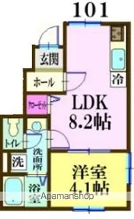 ナリトモ赤井A【101号室】の間取り