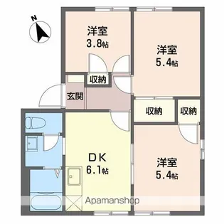 フレグランス今泉A【1階】の間取り