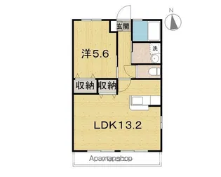 ルーナアンジュ【202号室】の間取り