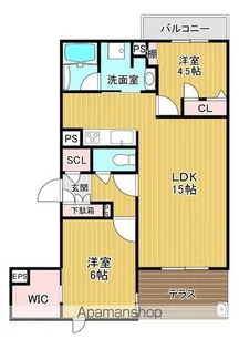 シャーメゾンシエル阪南【101号室】の間取り