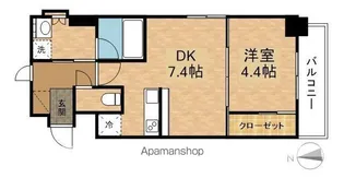 アピアランス【401号室】の間取り