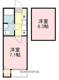 コーポ・カワムラ【1階】の間取り