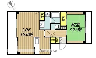 サムズワン【2階】の間取り