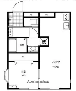クリハラコーポ【2階】の間取り