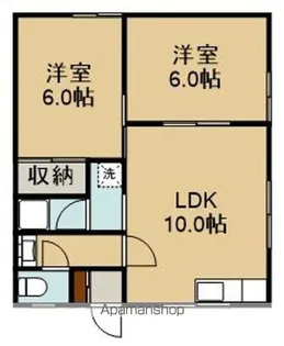 コーポ花園No.3【1階】の間取り