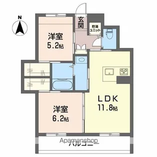 レジュ ノワール【2階】の間取り